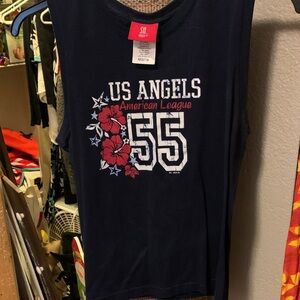SO Red and Navy Tank Top